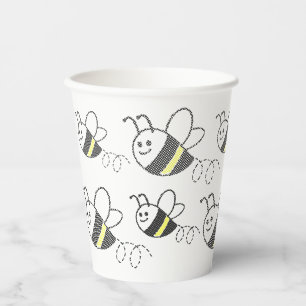 Vasos De Papel Patrón de ajuste cruzado Imprimir mate Baby Shower