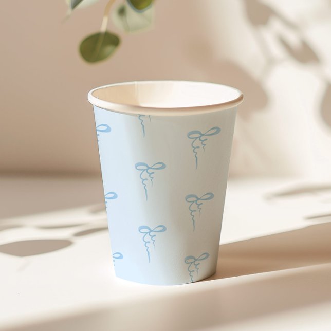 Vasos De Papel Patrón de arco azul niño ducha de bebé (Subido por el creador)