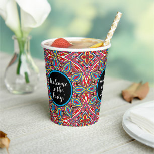 Vasos De Papel Patrón de arte del Personalizado de moda Mosaic K