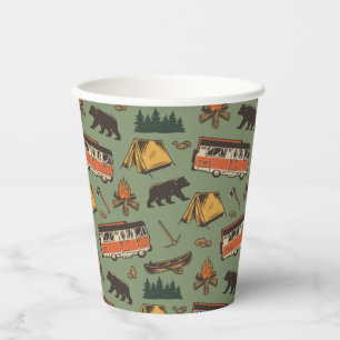 Vasos De Papel Patrón de aventuras de los Campamentos Domésticos