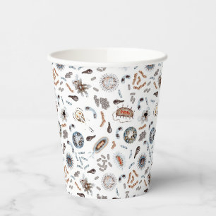 Vasos De Papel Patrón de bacterias y virus