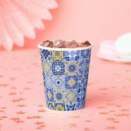 Vasos De Papel Patrón de baldosas portuguesas