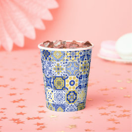 Vasos De Papel Patrón de baldosas portuguesas