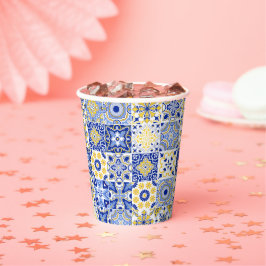 Vasos De Papel Patrón de baldosas portuguesas