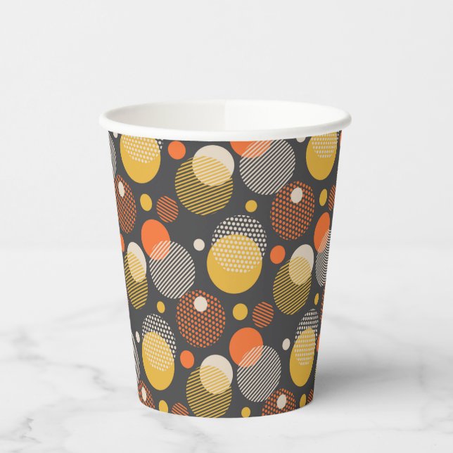 Vasos De Papel Patrón de bandas de puntos de polka (Izquierda)
