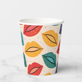 Vasos De Papel Patrón de beso