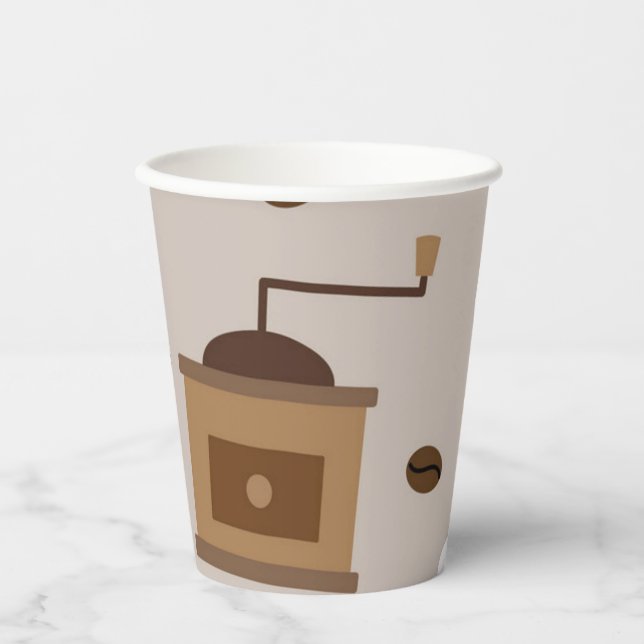 Vasos De Papel Patrón de café (Anverso)