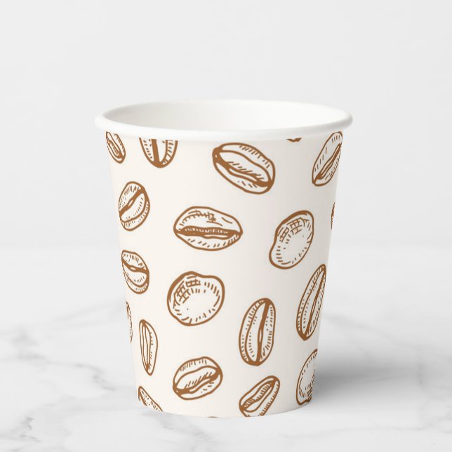 Vasos De Papel Patrón de café (Anverso)