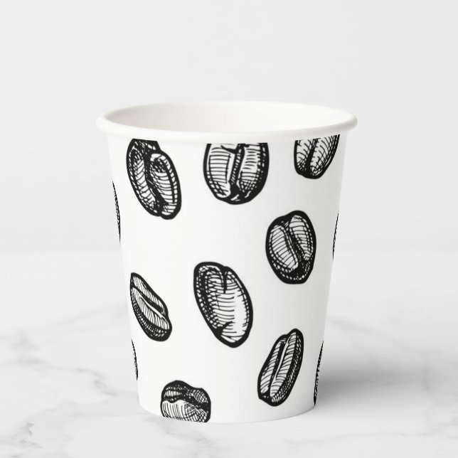 Vasos De Papel Patrón de café (Anverso)