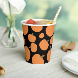 Vasos De Papel Patrón de calabaza otoño Halloween de otoño