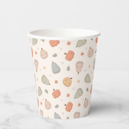 Vasos De Papel Patrón de calabaza rápida feliz - Cuadros de papel