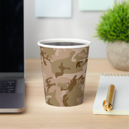 Vasos De Papel Patrón de camuflaje del desierto, patrón militar,