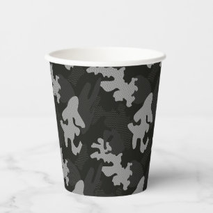 Vasos De Papel Patrón de camuflaje negro