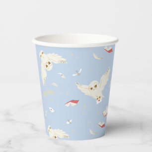 Vasos De Papel Patrón de cartas y libros del correo de Hedwig la 