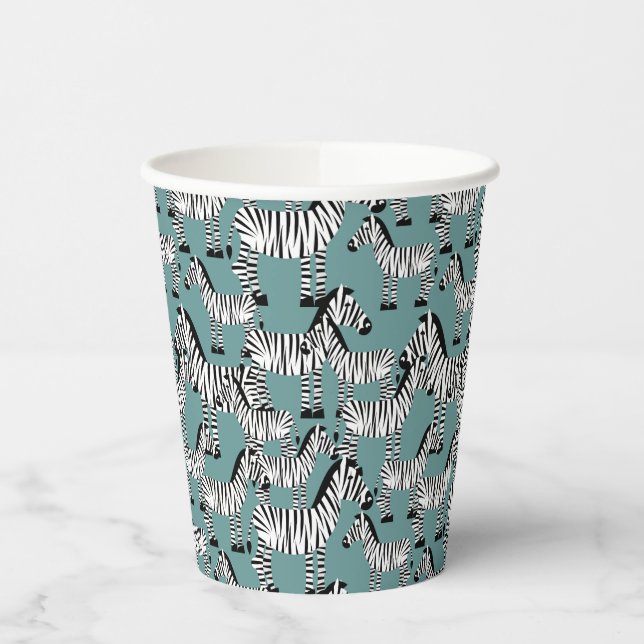 Vasos De Papel Patrón de cebra (Izquierda)