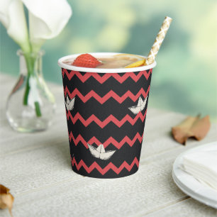 Vasos De Papel Patrón de Chevron de SS Georgie Boat