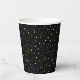 Vasos De Papel Patrón de cielo estrellado mágico colorido