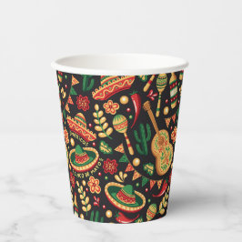 Vasos De Papel Patrón de Cinco De Mayo Mexicano
