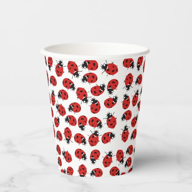 Vasos De Papel Patrón de colirio rojo (Anverso)