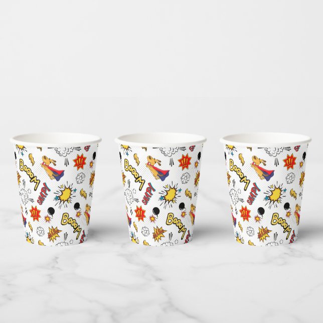 Vasos De Papel Patrón de Cómic (Multi)