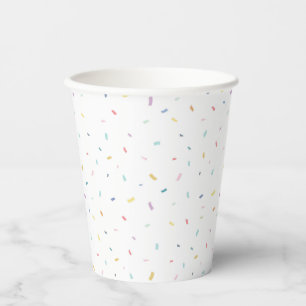 Vasos De Papel Patrón de confeti de color de agua suave