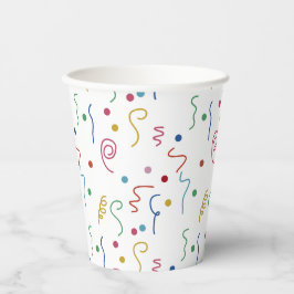 Vasos De Papel Patrón de confeti de fiesta de colores