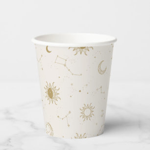 Vasos De Papel Patrón de constelación de estilo vintage