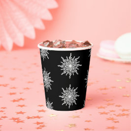 Vasos De Papel Patrón de copo de nieve para la limpieza de árbole