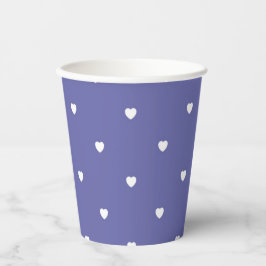 Vasos De Papel Patrón de corazón de El día de San Valentín corto
