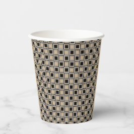 Vasos De Papel patrón de cuadrados