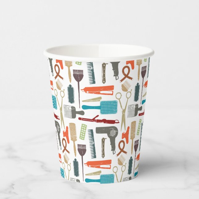 Vasos De Papel Patrón de cuidado de pelo (Izquierda)