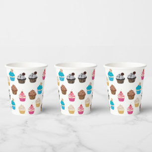 Vasos De Papel Patrón de Cupcakes de Cute de colores