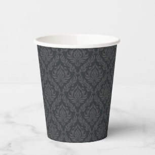 Vasos De Papel Patrón de Damasco 6