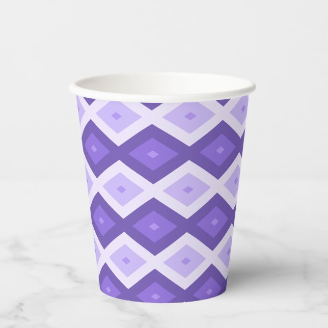 Vasos De Papel Patrón de diamante violento (Anverso)