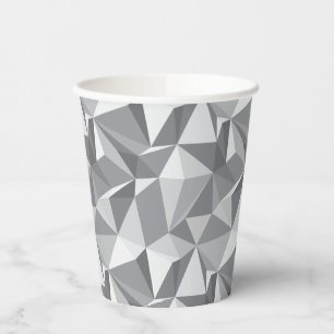 Vasos De Papel Patrón de diamantes - Polígono abstracto
