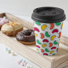 Vasos De Papel Patrón de Dibujos Animados de Caramelo