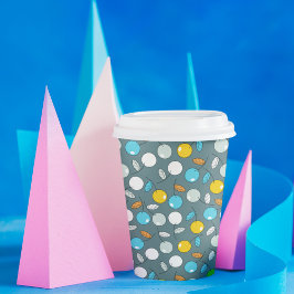 Vasos De Papel Patrón de dibujos animados de fruta de cereza