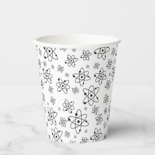 Vasos De Papel Patrón de edad atómica retro de átomos