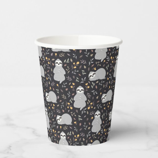 Vasos De Papel Patrón de eslora de bebé tropical (Izquierda)