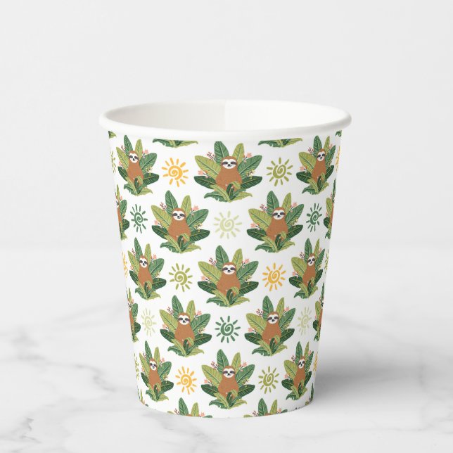 Vasos De Papel Patrón de eslora tropical (Izquierda)