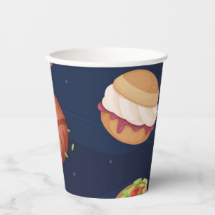 Vasos De Papel Patrón de espacio