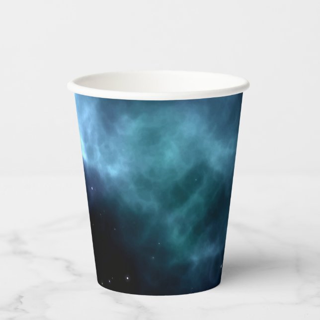 Vasos De Papel Patrón de espacio (Anverso)