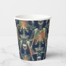 Vasos De Papel Patrón de esqueletos Fantasía Guay Halloween Party