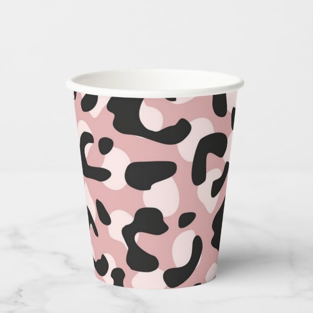 Vasos De Papel Patrón de estampado animal (Anverso)