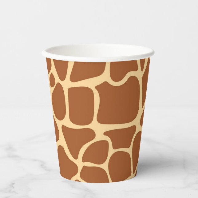 Vasos De Papel Patrón de estampado animal (Anverso)