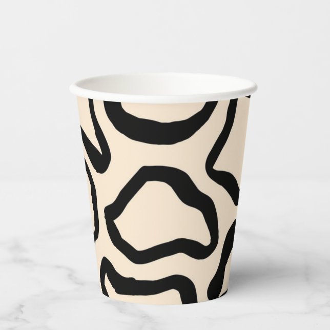 Vasos De Papel Patrón de estampado animal (Anverso)