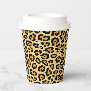 Vasos De Papel Patrón de estampado de animal de leopardo