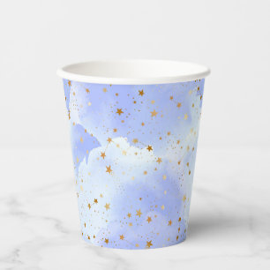 Vasos De Papel Patrón de estrella dorada de Lavendar