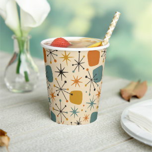 Vasos De Papel Patrón de Estrella Explosiva Moderno de Mitad de S