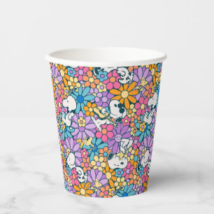 Vasos De Papel Patrón de flor Snoopy & Woodstock